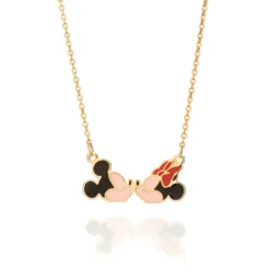 Colar Rommanel Mickey e Minnie Disney Banhado a Ouro 18k 532525