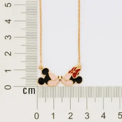 Colar Rommanel Mickey e Minnie Disney Banhado a Ouro 18k 532525