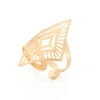 Anel Rommanel Banhado A Ouro 18k Losango 512570