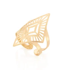 Anel Rommanel Banhado A Ouro 18k Losango 512570