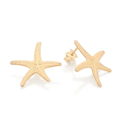 Brinco Estrela do Mar Rommanel Banhado A Ouro 18k 527609