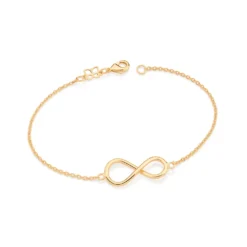 Pulseira Infinito Rommanel Banhada A Ouro 18k 551716