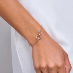Pulseira Infinito Rommanel Banhada A Ouro 18k 551716