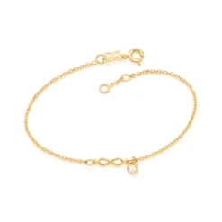 Pulseira Infinito Rommanel Banhada A Ouro 18k Com Zircônia 551764