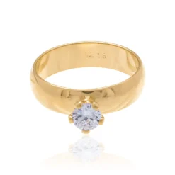 Aliança Rommanel Banhada A Ouro 18k Com Zircônia 5114011806