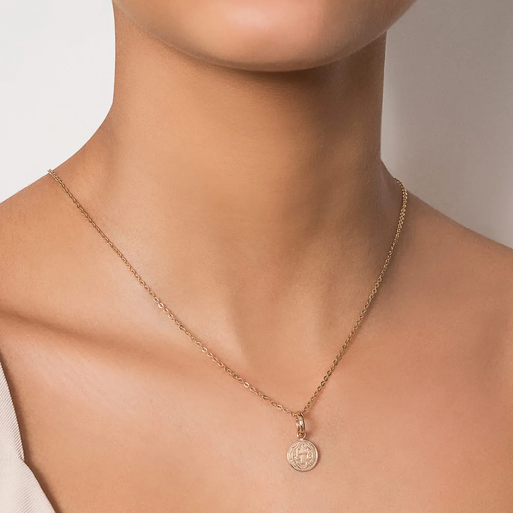 Pingente Medalha São Bento Rommanel Banhada A Ouro 18k 542868
