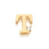 Pingente Letra T Rommanel Banhado A Ouro 18k Com Zircônia 5424790063