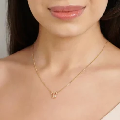 Pingente Letra T Rommanel Banhado A Ouro 18k Com Zircônia 5424790063