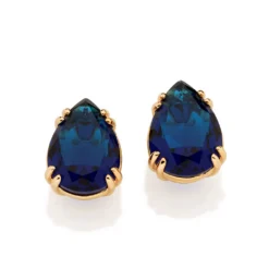 Brinco Solitário Gota Rommanel Ana Hickmann Azure Amore Banhado A Ouro 18k Cristais